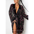2021 Designer d&#39;été en vrac sexy femmes robe Lingerie Luxury Longue Bath Femme Money Robe Silk Satin Robe